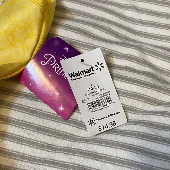 Disney Princess Yellow Gown with Glitter Accents - Picture 3 of 6